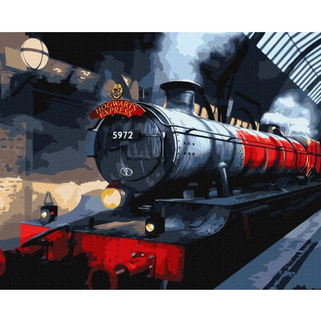 Картина за номерами WB "Harry Potter: Гоґвортський експрес з фарбами металік extra" 40х50см