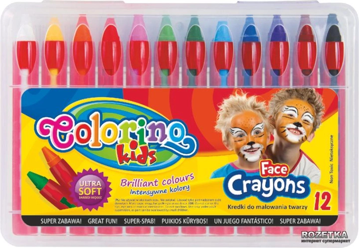 Крейда  для обличчя олівці, 12 кол. COLORINO