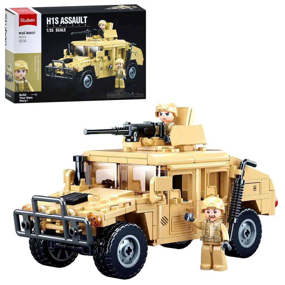 Конструктор SLUBAN M38-B0837 військова машина, 1:35, фігурки, 265 дет., кор., 30-19-7 см.