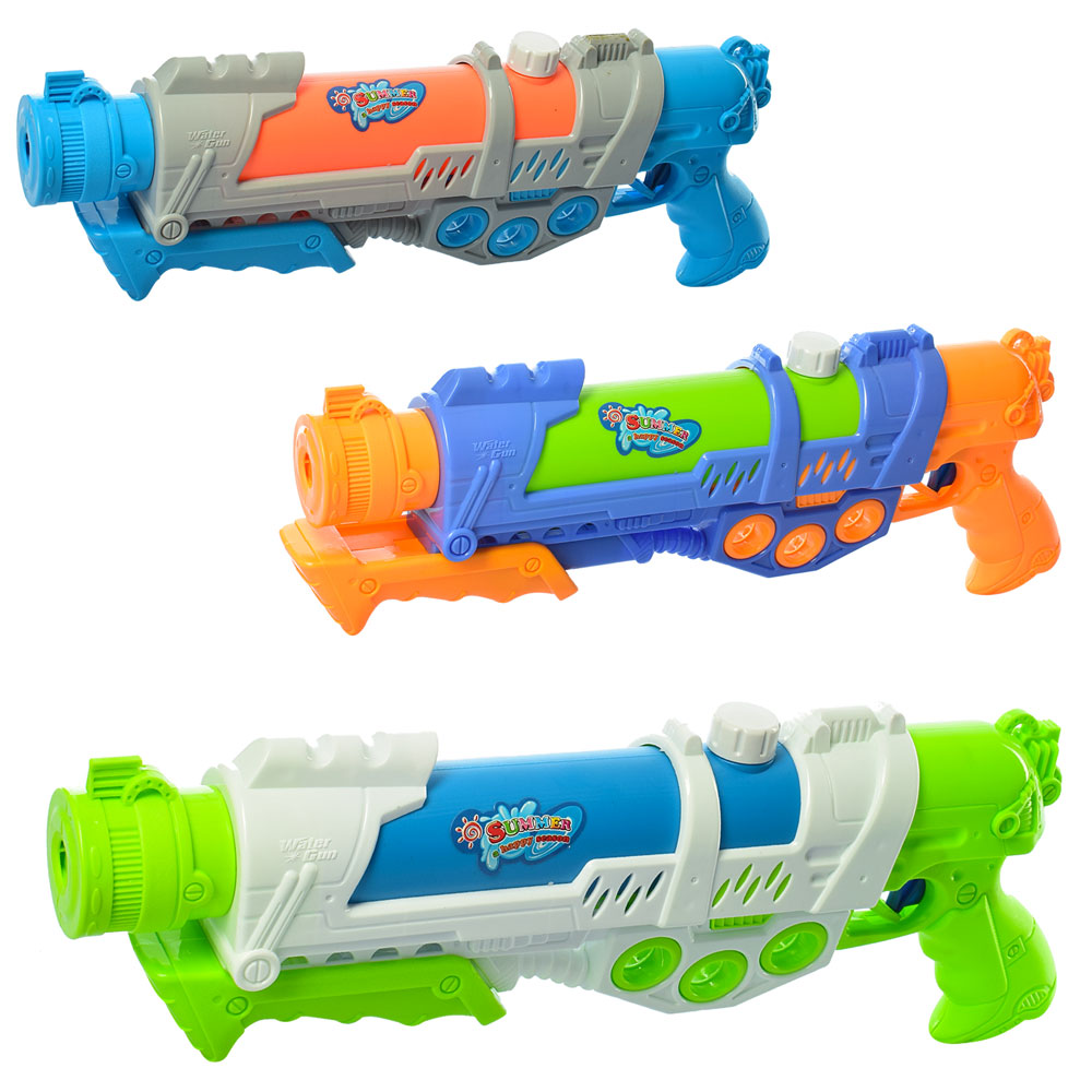 Водяний бластер M 5856 помпа, розмір великий, 3 кольори, кул., 44-16-6 см.