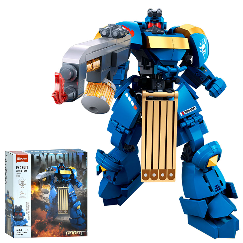 Конструктор SLUBAN M38-B1326 робот-воїн, 16см, фігурка, 267дет, в кор-ці, 22-23,5-6,5см