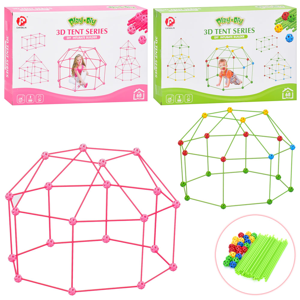 Конструктор 137-1-2 каркас, кульки, палички, 68 дет., 2 кольори, кор., 36-23-5 см.