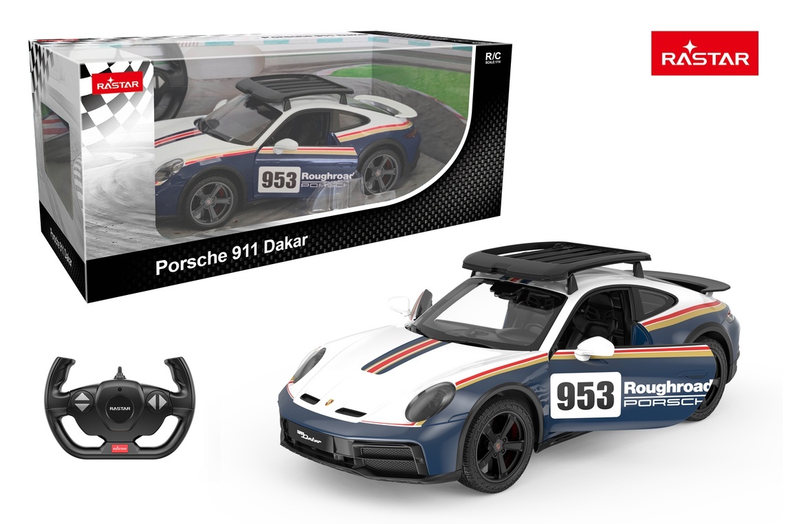 Машина 10131 Porsche 911 Dakar,1:14, радіок.2,4GHz, 31см,світло,відч.двері,гум.колеса,на бат.,в кор.