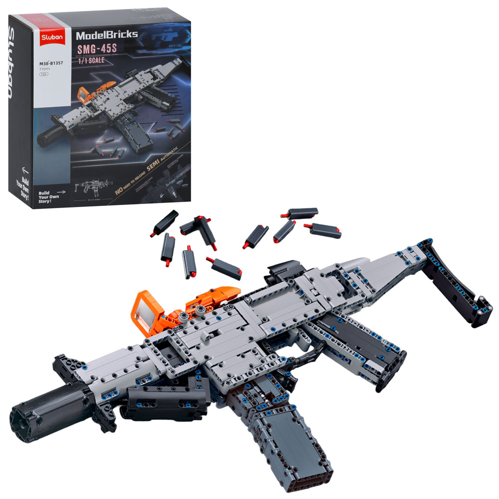 Конструктор SLUBAN M38-B1357 зброя, автомат, 60,1см, 1:1, 715дет,, кор. 30-33-14,5см