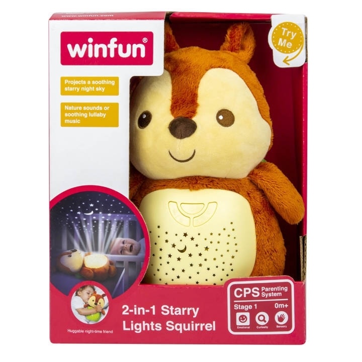 Нічник 0824-NL WinFun лисеня, проектор нічного неба, плюш, муз., кор.