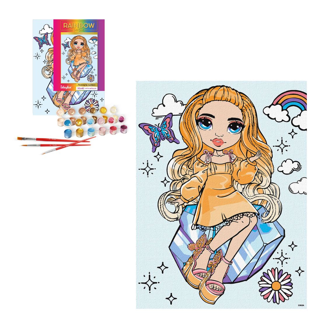 Картина за номерами для дітей "Rainbow High Poppy Rowan" 30х40см