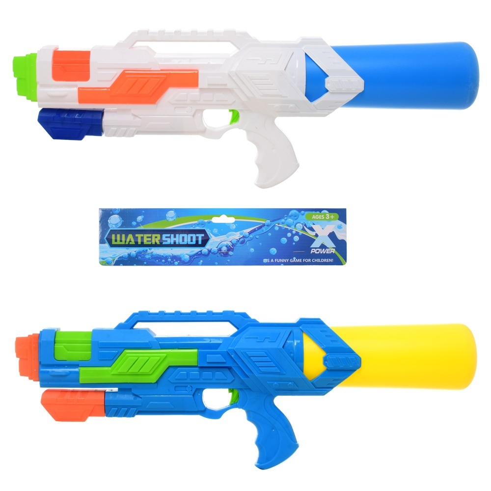 Водяний бластер M 5884 помпа, розмір великий, 2 кольори, кул., 27,5-68-9 см.