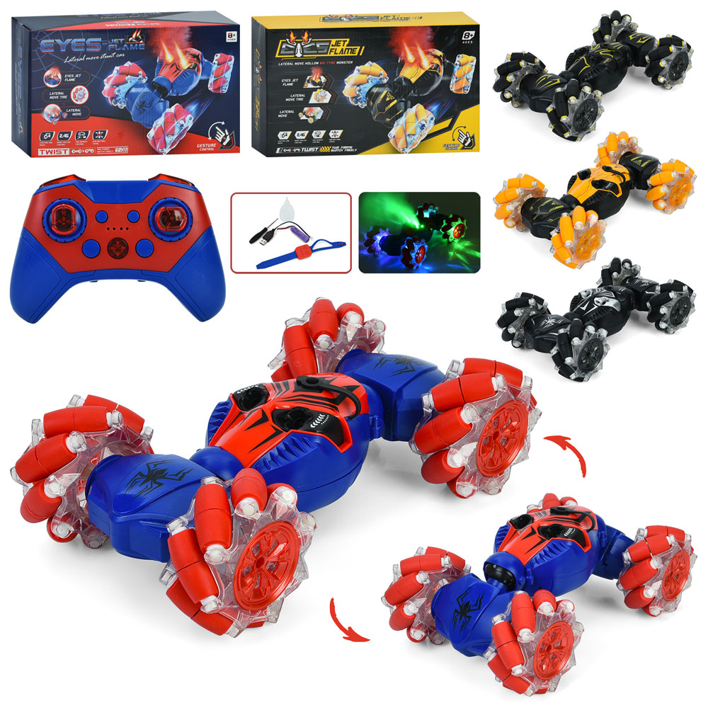 Машинка CV8818-110A радіокер.,пульт2шт.(1браслет на руку),акум.,пара/дим,USB,4 види,муз.,світло,кор.