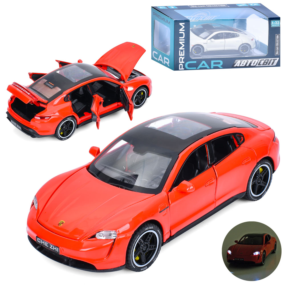 Машина AP-1999 АвтоСвіт,1:32,мет.,інерц.,відчин.двері/багажник/капот,2 кольри,муз.,світло,бат.,кор.
