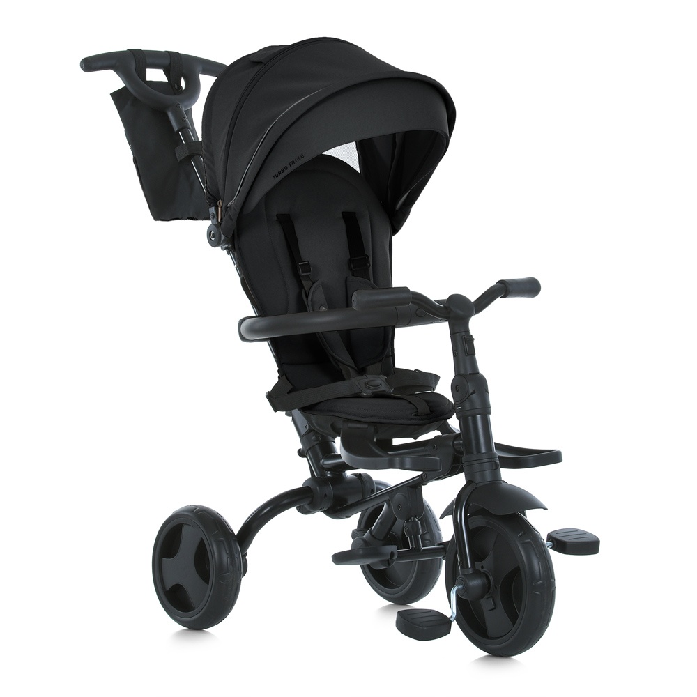 Велосипед MT 1055 Black 3 кол.EVA (10/8) склад.,оберт.сид.,.гальма,склад.кермо,підшип.,сумка,чорний