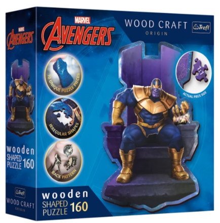 01840 Trefl Пазли "160 Wooden" Marvel Heroes Танос на троні