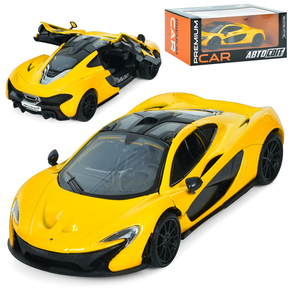 Машина AP-1935 АвтоСвіт, 1:24 McLaren P1, мет., відч. двері, гум. колеса, кор., 24,5-10,5-11 см.