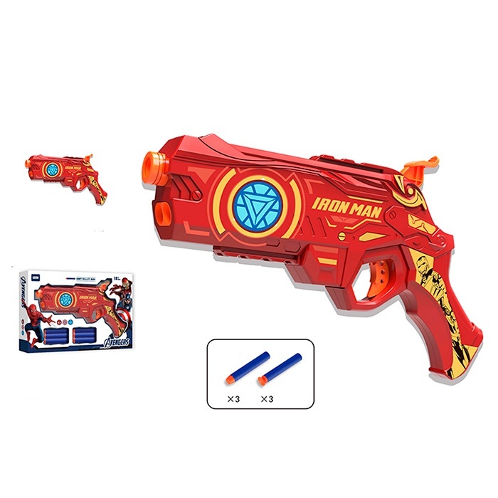 Пістолет 1114 м'які кулі 6 шт. (3 шт.-присоски), кор., 34-23,5-5,5 см.