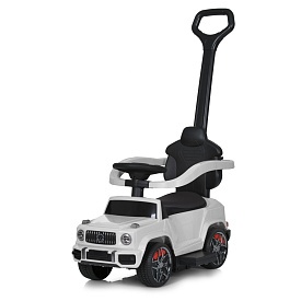 Каталка-толокар M 5795AL-1 батьків. ручка, MP3, USB, bluetooth, муз., світло, шкіра, білий. - 1 - smarttoys.com.ua