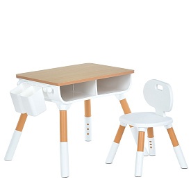 Столик 8833-13 1 стільчик, полиця, кор., бежевий. - 1 - smarttoys.com.ua
