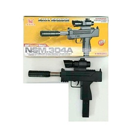 Автомат 304A 33,5см, пластикові кулі, лазер, прицел, на бат(табл), кор., 37,5-17,5-5см - 1 - smarttoys.com.ua