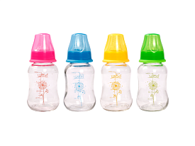 PK 0980  Пляшка для годування скляна 125 мл - 1 - smarttoys.com.ua