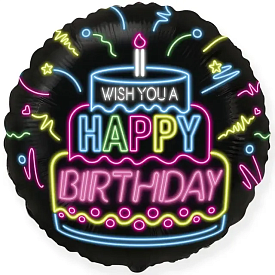 Фольга Happy birthday Неон Flexmetal - 1 - smarttoys.com.ua