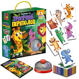 Гра настільна Vladi Toys зі дзвоником. Тропічний переполох VT8010-13 (укр) - 1 - smarttoys.com.ua