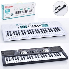 Синтезатор BX-1682A-B 49 клавіш, мікрофон, запис, демо, USB, 2 кольори, бат., кор., 61-22-8 см. - 1 - smarttoys.com.ua