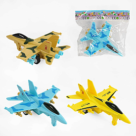 Літак 7701 (180/2) 3 кольори, інерція, звук, підсвічування, у пакеті, ВИДАЄТЬСЯ ТІЛЬКИ МІКС ВИДІВ - 1 - smarttoys.com.ua