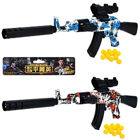 Автомат 2025-5A 66см, пластикові кулі, прицел, лазер, 2 кольори, на бат(табл), у пакеті, 19-44-5см - 1 - smarttoys.com.ua