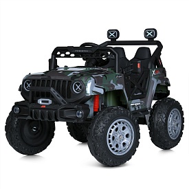 Джип M 4960EBLRS-18(24V) радіок.2,4G,2мот.35W,2акум.12V7-9AH,EVA,шкір.сид.,MP3,USB,муз.,світло,камуф - 1 - smarttoys.com.ua