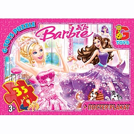 BA001 Пазли ТМ "G-Toys" із серії "Barbie", 35 ел. - 1 - smarttoys.com.ua