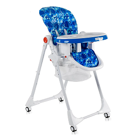 Дитячий стільчик для годування JOY К-22810 (1) "Космос" колір біло-синій, м'який PVC, в коробці - 1 - smarttoys.com.ua