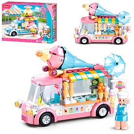 Конструктор SLUBAN M38-B0993A "Girls Dream": Трек з морозивом, 145 дет. - 1 - smarttoys.com.ua