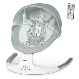 Центр-гойдалка ME 1074 MYLA Soft Mint пульт,5швид.,таймер,12мелод.,USB,2пол.,сірий+зелен. - 1 - smarttoys.com.ua