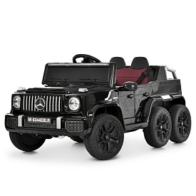 Джип M 6344EBLRS-2 2,4G радіокер.,1*12V10AH, 6*35W,MP3,USB,TF,BLUETOOTH, EVA, шкіра,муз.,фарб.чорний - 1 - smarttoys.com.ua