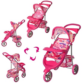 Візок 9614 мет., триколісний, прогулянковий, кошик. - 1 - smarttoys.com.ua