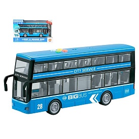 Автобус WY912B інерц., 1:16, двоповерховий, гум. колеса, муз.,світло,бат.(табл.),кор.,32-18,5-11,5см - 1 - smarttoys.com.ua