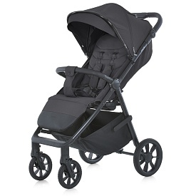 Візок дитячий ME 1182 MALTA Black Onyx прогулянковий,рег.ручка,алюм.,моск.сітка,дощовик,чохол,чорний - 1 - smarttoys.com.ua