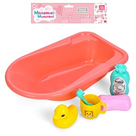 Аксесуари для ляльки 83880-1 ванна, 29-17-6см, качка, чашка, аксесуари, у пакеті, 27-38-6см - 1 - smarttoys.com.ua