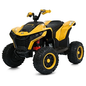 Квадроцикл M 6128EBLR-6(24V) радіок.2,4G,4мот.75W,1акум.24V7AH,USB,TF,BT,EVA,шкіра,муз.,світло,жовт. - 1 - smarttoys.com.ua