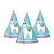 Ковпачок "Happy Birthday" лама 15 см 20 шт - 1 - smarttoys.com.ua