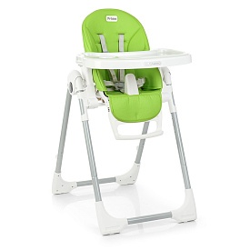 Стільчик ME 1038 PRIME Green Apple для годування, 2 колеса, рег.висота і спинка, екошкіра, зелений - 1 - smarttoys.com.ua