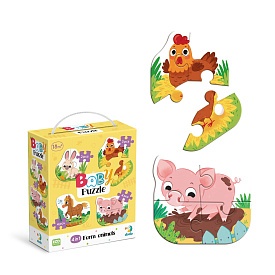 Пазл 4 в 1 Baby puzzle. Сільські тварини - 1 - smarttoys.com.ua