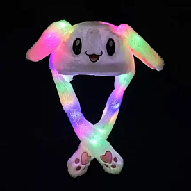 Шапка з вушками, що світяться "Зайчик" рожевий - 2 - smarttoys.com.ua