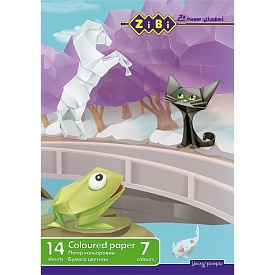 /Папір кольоровий, А4, 14 аркушів, / 7 кольорів,/ KIDS Line - 1 - smarttoys.com.ua