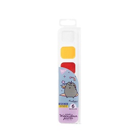 Фарби акварельні Yes Pusheen 6 цв. медові б/п - 1 - smarttoys.com.ua