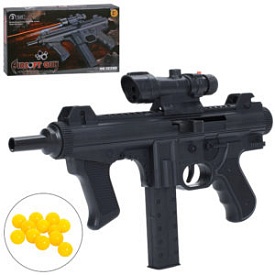 Автомат 1238B  пластикові кулі, лазер, на бат(табл), в кор-ці, 31-18-5см - 1 - smarttoys.com.ua