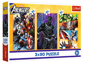 48835 Trefl Пазли "3x80" The Avengers Дні наповнені діями - 1 - smarttoys.com.ua