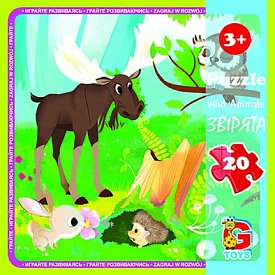 LR08 Пазли ТМ "G-Toys" із серії "Лісові мешканці", 20 ел. - 1 - smarttoys.com.ua