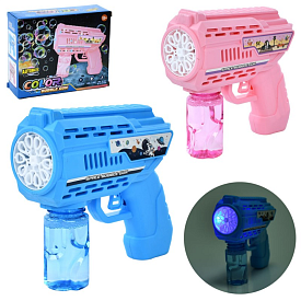 Мильні бульбашки 858 пістолет/бластер, запаска, 2 кольори, світло, бат., кор., 17,5-14,5-6 см. - 1 - smarttoys.com.ua