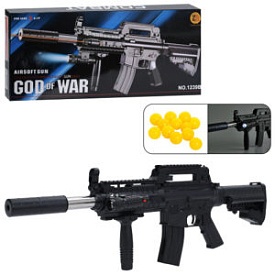 Автомат 1239B пластикові кулі,світ,лазер,бат.в кор-ці, 62-26-8см - 1 - smarttoys.com.ua