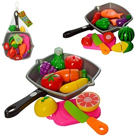 Продукти 3016C на липучці, сковорідка, ніж, дощечка, 2 види, сітка, 30-20-6 см. - 1 - smarttoys.com.ua