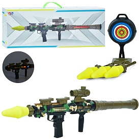 Гармата 188B снаряди 3 шт., мішень, приціл, муз., світло, бат., кор., 62,5-25,5-6 см. - 1 - smarttoys.com.ua